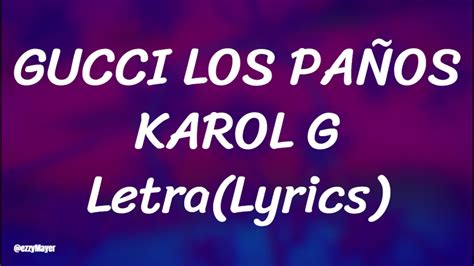 letra de gucci los panos